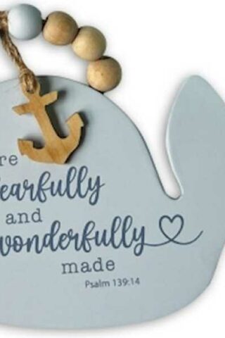 785525315593 You Are Fearfully And Wonderfully Made Whale Psalm 139:14 (Plaque)