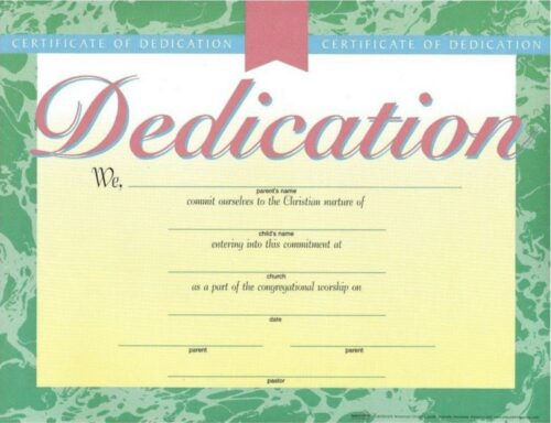 9780805473346 Certificate Of Dedication