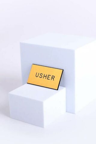 788200450466 Usher Engraved Magnetic Badge