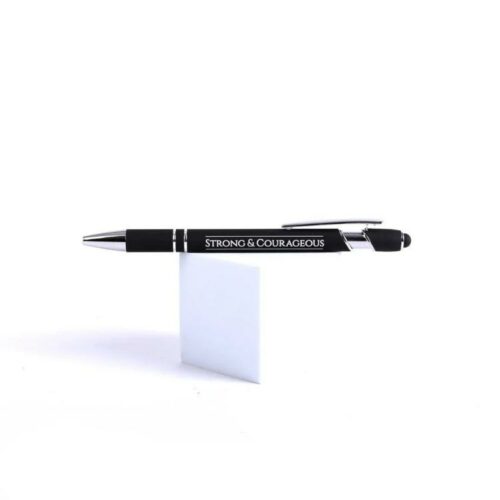 788200482801 Strong And Courageous Soft Touch Gift Pen