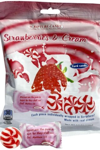641520044657 Strawberries And Cream Hard Candy Bag 25 Pieces